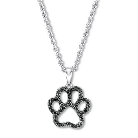 Accesorize with Elegance: Shop Our Black Diamond Paw Print Necklace